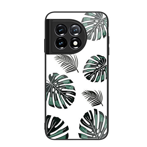 Funda Bumper Silicona Gel Espejo Patron de Moda Carcasa JM2 para OnePlus 11 5G Verde