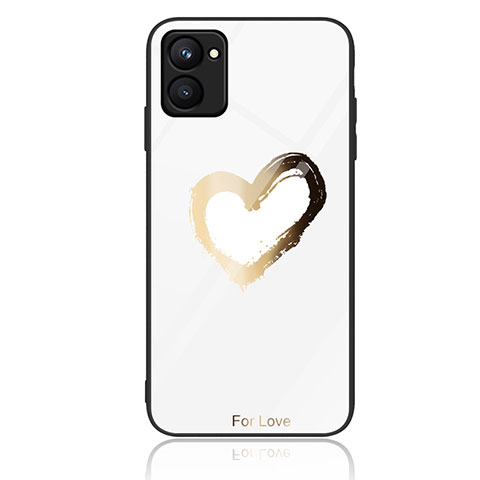 Funda Bumper Silicona Gel Espejo Patron de Moda Carcasa JM2 para Realme C33 Oro