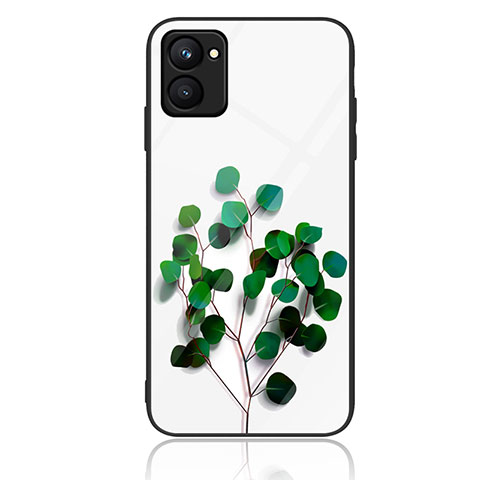 Funda Bumper Silicona Gel Espejo Patron de Moda Carcasa JM2 para Realme C33 Verde