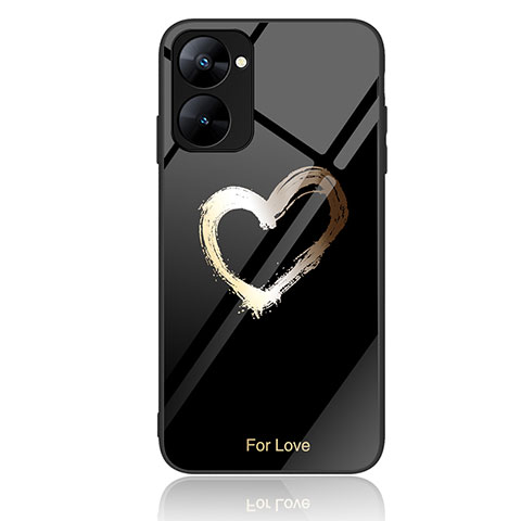 Funda Bumper Silicona Gel Espejo Patron de Moda Carcasa JM2 para Realme V30 5G Negro