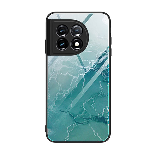 Funda Bumper Silicona Gel Espejo Patron de Moda Carcasa JM3 para OnePlus 11 5G Menta Verde