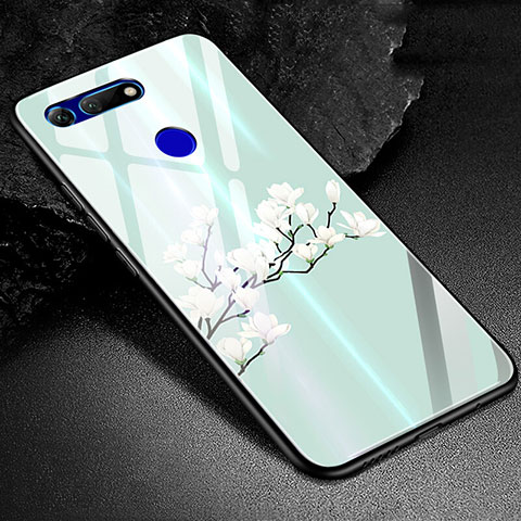 Funda Bumper Silicona Gel Espejo Patron de Moda Carcasa K02 para Huawei Honor V20 Cian