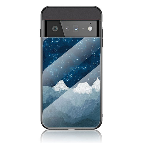 Funda Bumper Silicona Gel Espejo Patron de Moda Carcasa LS1 para Google Pixel 6 Pro 5G Azul