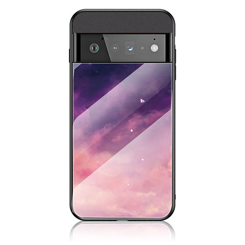 Funda Bumper Silicona Gel Espejo Patron de Moda Carcasa LS1 para Google Pixel 6 Pro 5G Morado