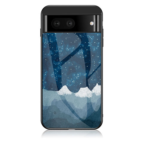 Funda Bumper Silicona Gel Espejo Patron de Moda Carcasa LS1 para Google Pixel 7 5G Azul