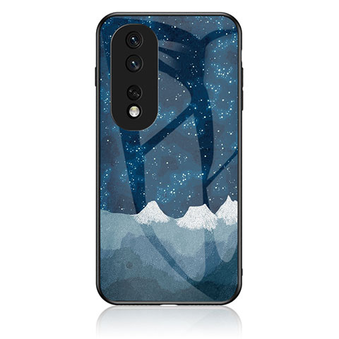 Funda Bumper Silicona Gel Espejo Patron de Moda Carcasa LS1 para Huawei Honor 80 GT 5G Azul