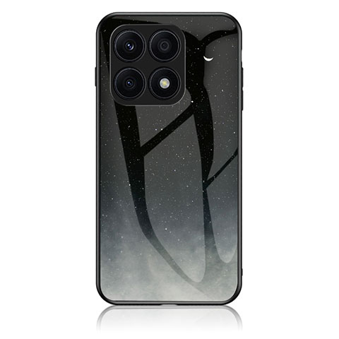 Funda Bumper Silicona Gel Espejo Patron de Moda Carcasa LS1 para Huawei Honor X8a 4G Gris