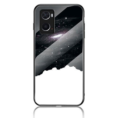 Funda Bumper Silicona Gel Espejo Patron de Moda Carcasa LS1 para Oppo A76 Negro