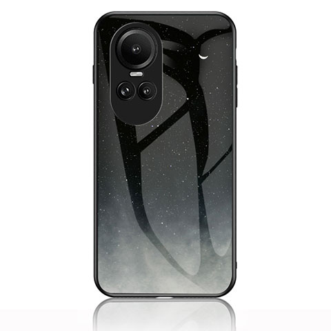 Funda Bumper Silicona Gel Espejo Patron de Moda Carcasa LS1 para Oppo Reno10 Pro 5G Gris