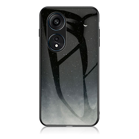 Funda Bumper Silicona Gel Espejo Patron de Moda Carcasa LS1 para Oppo Reno8 T 4G Gris