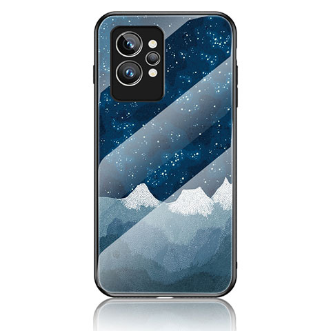 Funda Bumper Silicona Gel Espejo Patron de Moda Carcasa LS1 para Realme GT2 Pro 5G Azul