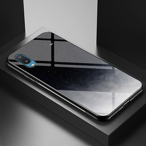 Funda Bumper Silicona Gel Espejo Patron de Moda Carcasa LS1 para Samsung Galaxy A02 Gris