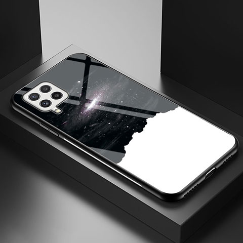 Funda Bumper Silicona Gel Espejo Patron de Moda Carcasa LS1 para Samsung Galaxy A22 4G Negro