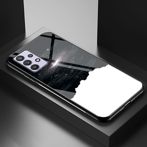 Funda Bumper Silicona Gel Espejo Patron de Moda Carcasa LS1 para Samsung Galaxy A32 5G Negro