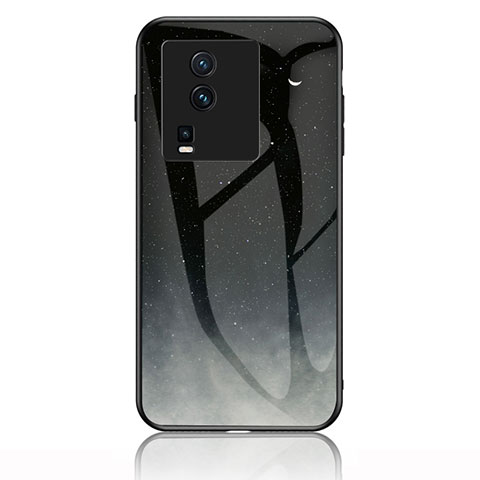 Funda Bumper Silicona Gel Espejo Patron de Moda Carcasa LS1 para Vivo iQOO Neo7 SE Gris