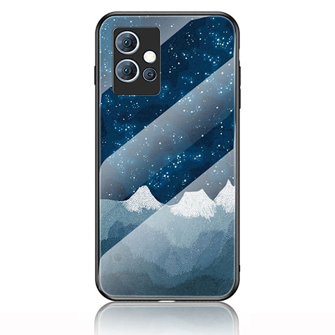 Funda Bumper Silicona Gel Espejo Patron de Moda Carcasa LS1 para Vivo iQOO Z6 5G Azul