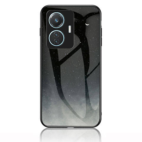 Funda Bumper Silicona Gel Espejo Patron de Moda Carcasa LS1 para Vivo T1 4G Gris