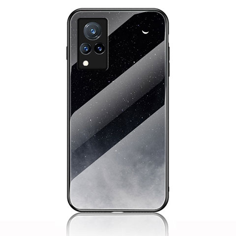 Funda Bumper Silicona Gel Espejo Patron de Moda Carcasa LS1 para Vivo V21 5G Gris