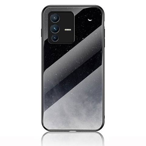 Funda Bumper Silicona Gel Espejo Patron de Moda Carcasa LS1 para Vivo V23 Pro 5G Gris