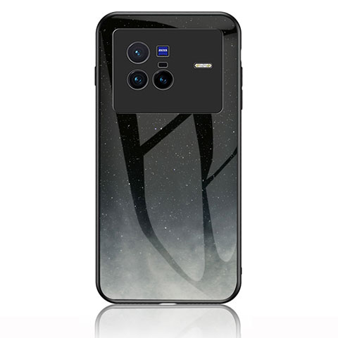 Funda Bumper Silicona Gel Espejo Patron de Moda Carcasa LS1 para Vivo X80 5G Gris