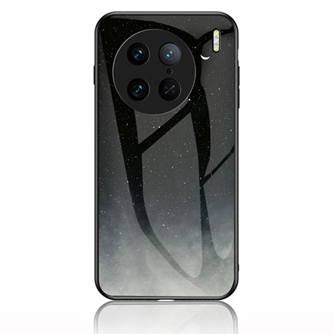 Funda Bumper Silicona Gel Espejo Patron de Moda Carcasa LS1 para Vivo X90 5G Gris