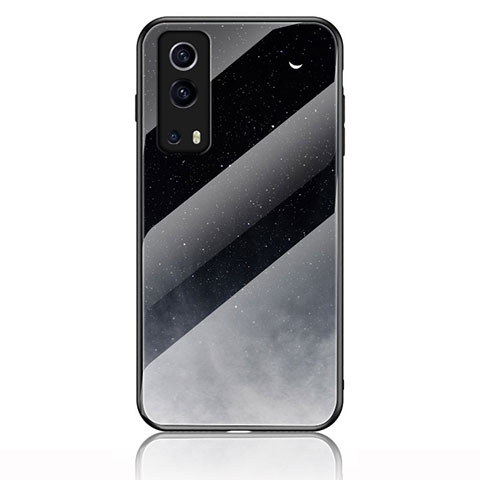 Funda Bumper Silicona Gel Espejo Patron de Moda Carcasa LS1 para Vivo Y72 5G Gris