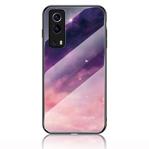 Funda Bumper Silicona Gel Espejo Patron de Moda Carcasa LS1 para Vivo Y72 5G Morado