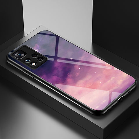 Funda Bumper Silicona Gel Espejo Patron de Moda Carcasa LS1 para Xiaomi Mi 11i 5G (2022) Morado