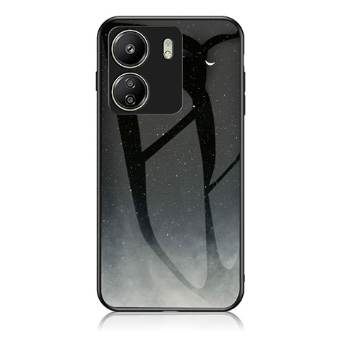 Funda Bumper Silicona Gel Espejo Patron de Moda Carcasa LS1 para Xiaomi Poco C65 Gris