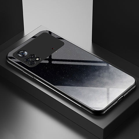 Funda Bumper Silicona Gel Espejo Patron de Moda Carcasa LS1 para Xiaomi Poco X4 Pro 5G Gris