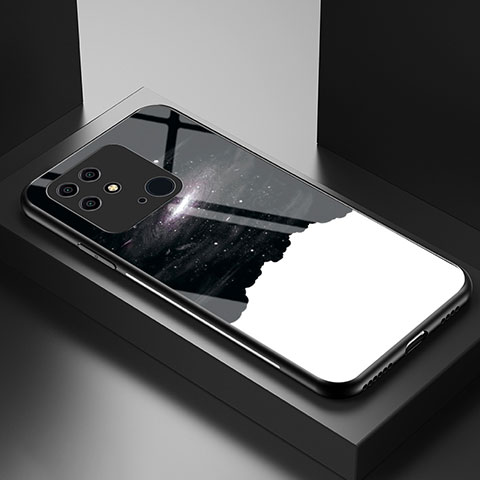 Funda Bumper Silicona Gel Espejo Patron de Moda Carcasa LS1 para Xiaomi Redmi 10 Power Negro
