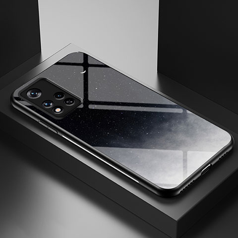 Funda Bumper Silicona Gel Espejo Patron de Moda Carcasa LS1 para Xiaomi Redmi Note 11T 5G Gris