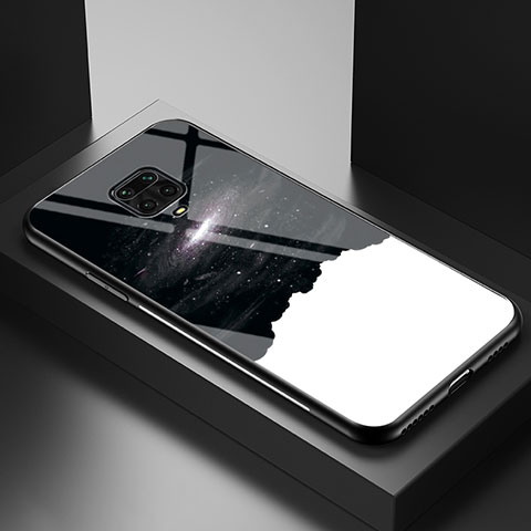 Funda Bumper Silicona Gel Espejo Patron de Moda Carcasa LS1 para Xiaomi Redmi Note 9 Pro Max Negro