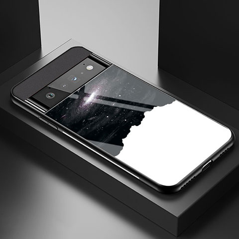 Funda Bumper Silicona Gel Espejo Patron de Moda Carcasa LS2 para Google Pixel 6 Pro 5G Negro