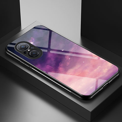 Funda Bumper Silicona Gel Espejo Patron de Moda Carcasa LS2 para Huawei Nova 9 SE Morado