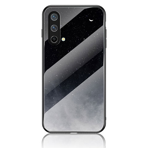 Funda Bumper Silicona Gel Espejo Patron de Moda Carcasa LS2 para OnePlus Nord CE 5G Gris