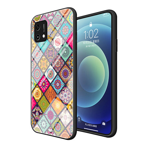 Funda Bumper Silicona Gel Espejo Patron de Moda Carcasa LS2 para Oppo A16K Multicolor