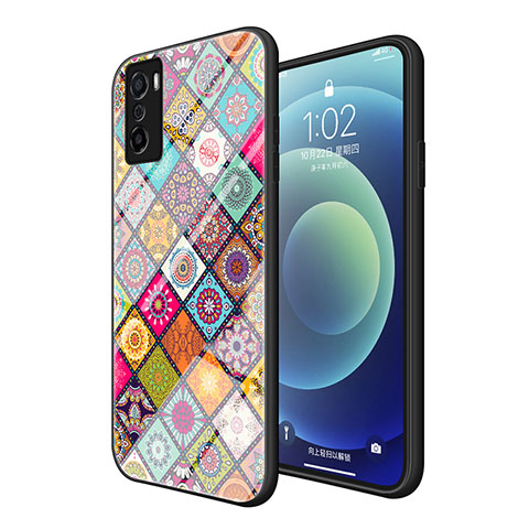 Funda Bumper Silicona Gel Espejo Patron de Moda Carcasa LS2 para Oppo A55S 5G Multicolor