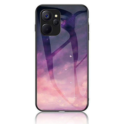 Funda Bumper Silicona Gel Espejo Patron de Moda Carcasa LS2 para Realme 10 5G Morado