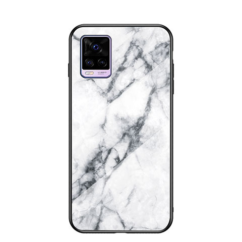 Funda Bumper Silicona Gel Espejo Patron de Moda Carcasa LS2 para Vivo V20 (2021) Blanco