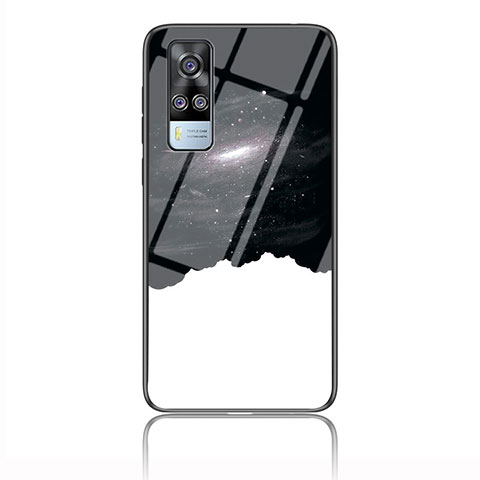 Funda Bumper Silicona Gel Espejo Patron de Moda Carcasa LS2 para Vivo Y51 (2021) Negro