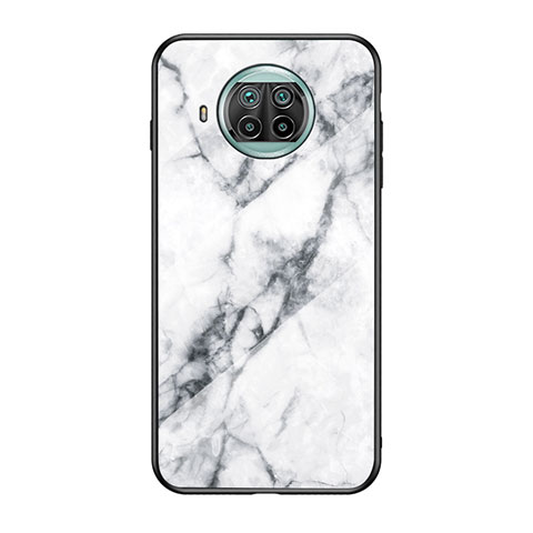 Funda Bumper Silicona Gel Espejo Patron de Moda Carcasa LS2 para Xiaomi Mi 10i 5G Blanco