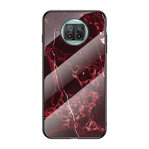 Funda Bumper Silicona Gel Espejo Patron de Moda Carcasa LS2 para Xiaomi Mi 10i 5G Rojo