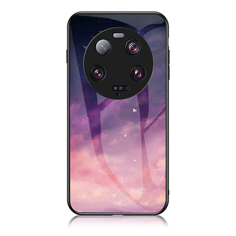 Funda Bumper Silicona Gel Espejo Patron de Moda Carcasa LS2 para Xiaomi Mi 13 Ultra 5G Morado