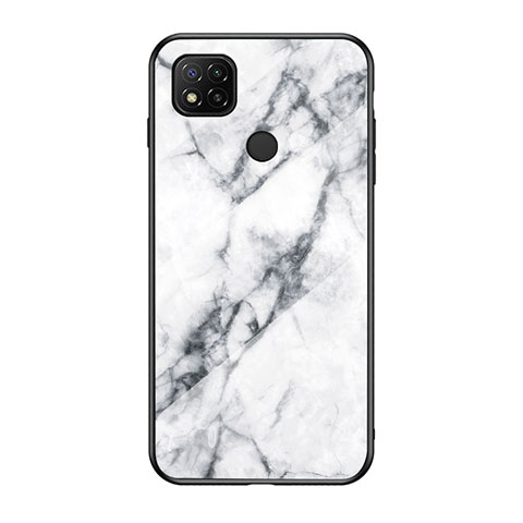 Funda Bumper Silicona Gel Espejo Patron de Moda Carcasa LS2 para Xiaomi POCO C3 Blanco