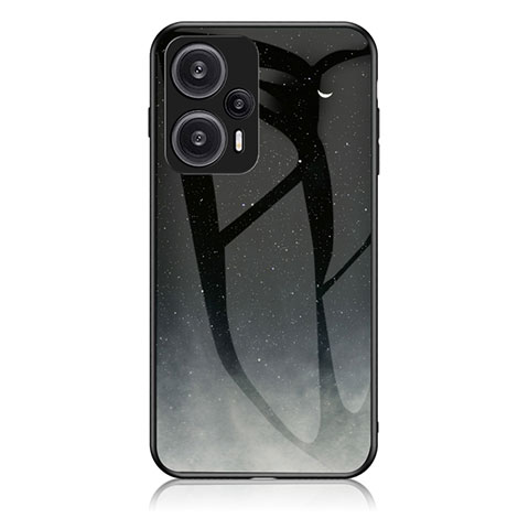 Funda Bumper Silicona Gel Espejo Patron de Moda Carcasa LS2 para Xiaomi Poco F5 5G Gris