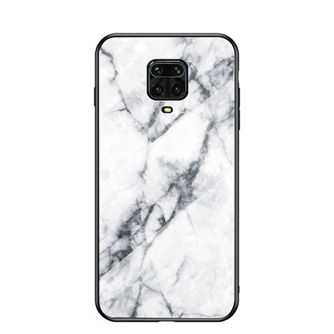 Funda Bumper Silicona Gel Espejo Patron de Moda Carcasa LS2 para Xiaomi Poco M2 Pro Blanco