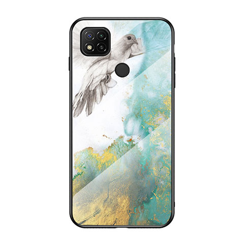 Funda Bumper Silicona Gel Espejo Patron de Moda Carcasa LS2 para Xiaomi Redmi 9 India Verde