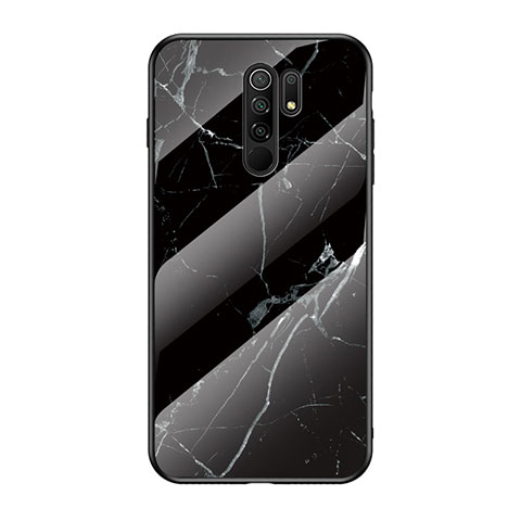 Funda Bumper Silicona Gel Espejo Patron de Moda Carcasa LS2 para Xiaomi Redmi 9 Negro