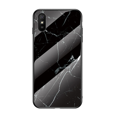 Funda Bumper Silicona Gel Espejo Patron de Moda Carcasa LS2 para Xiaomi Redmi 9i Negro